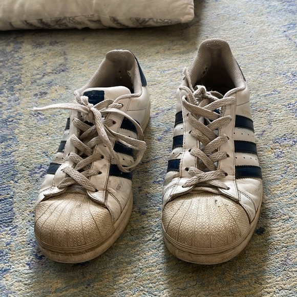 Blue and White Adidas Superstars - Picture 3 of 5